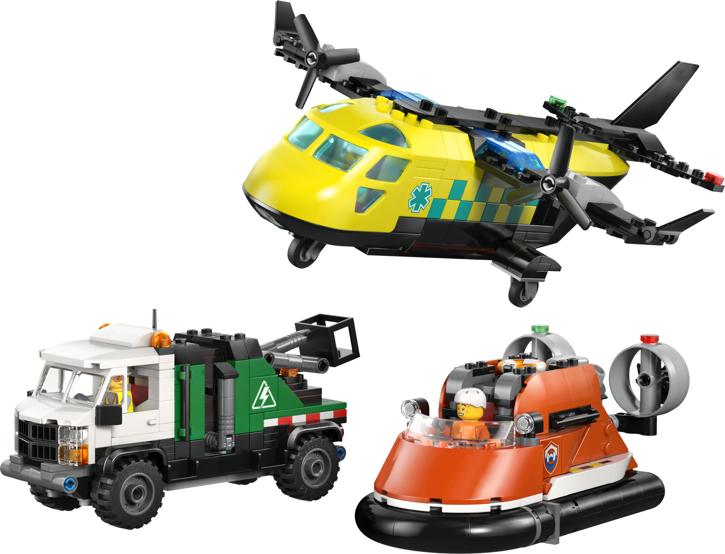 LEGO 60505 City Airplane, Service Truck & Hovercraft Remix