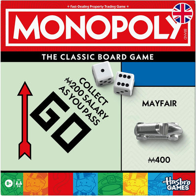 Monopoly Board Game | Classic Game with Storage Tray and Larger Tokens