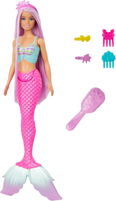 Barbie Mermaid Doll with 7-Inch-Long Pink Fantasy Hair - view 3