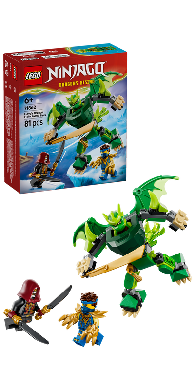 LEGO 71862 NINJAGO Lloyd’s Dragon Mech Battle Pack Toy