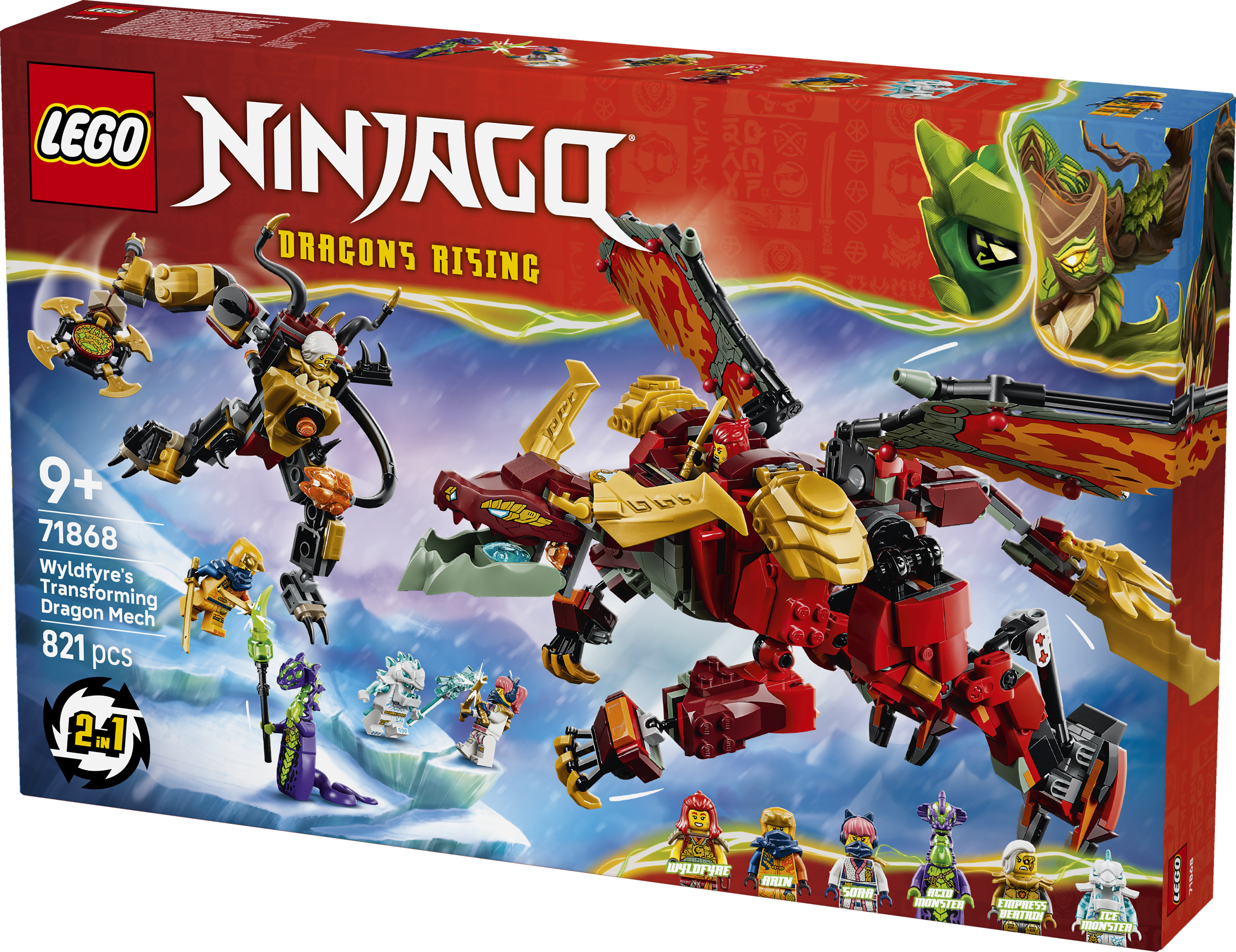LEGO 71868 NINJAGO Wyldfyre's Transforming Dragon Mech