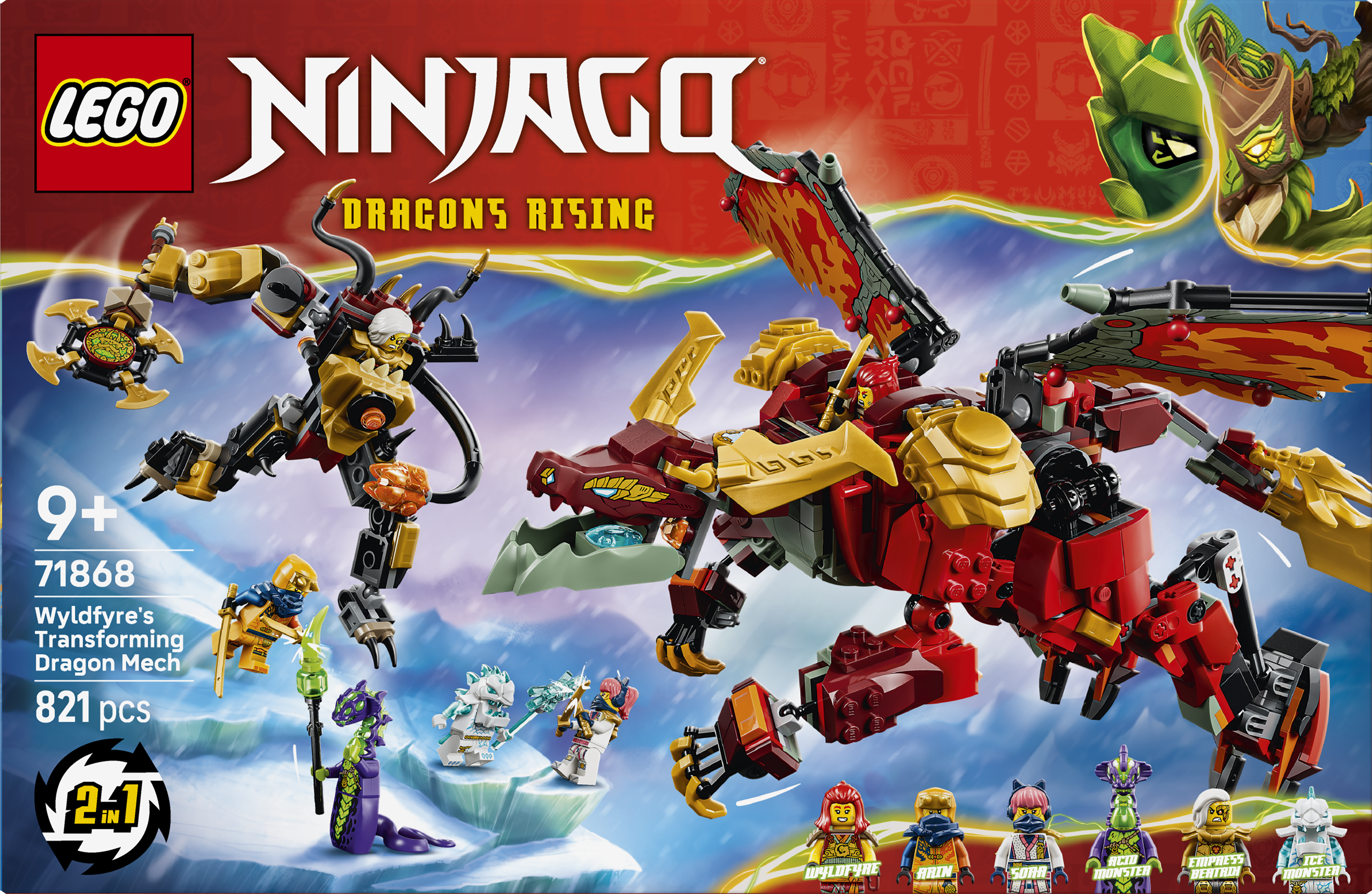 LEGO 71868 NINJAGO Wyldfyre's Transforming Dragon Mech