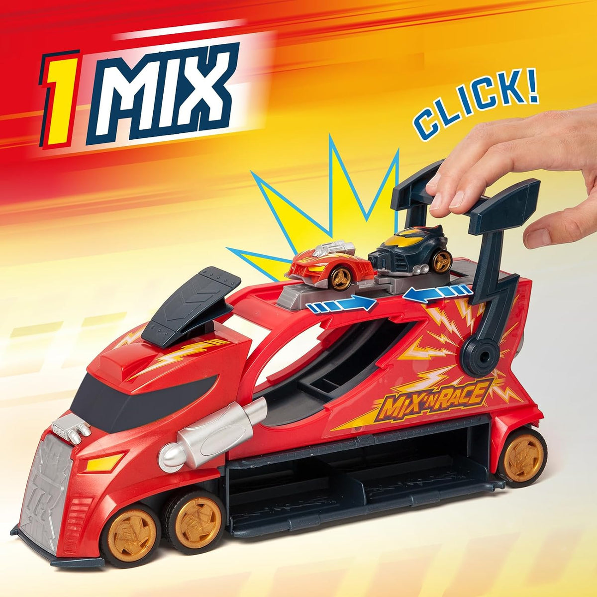 T-Racers Mix 'N Race Thunder Truck – Launcher Truck with 3 actions in 1