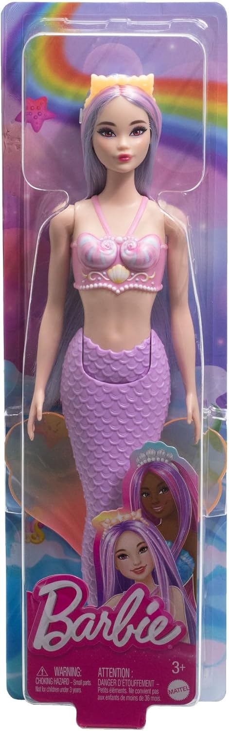 Barbie Mermaid Doll with Pink and Lilac Fantasy Hair HRR06