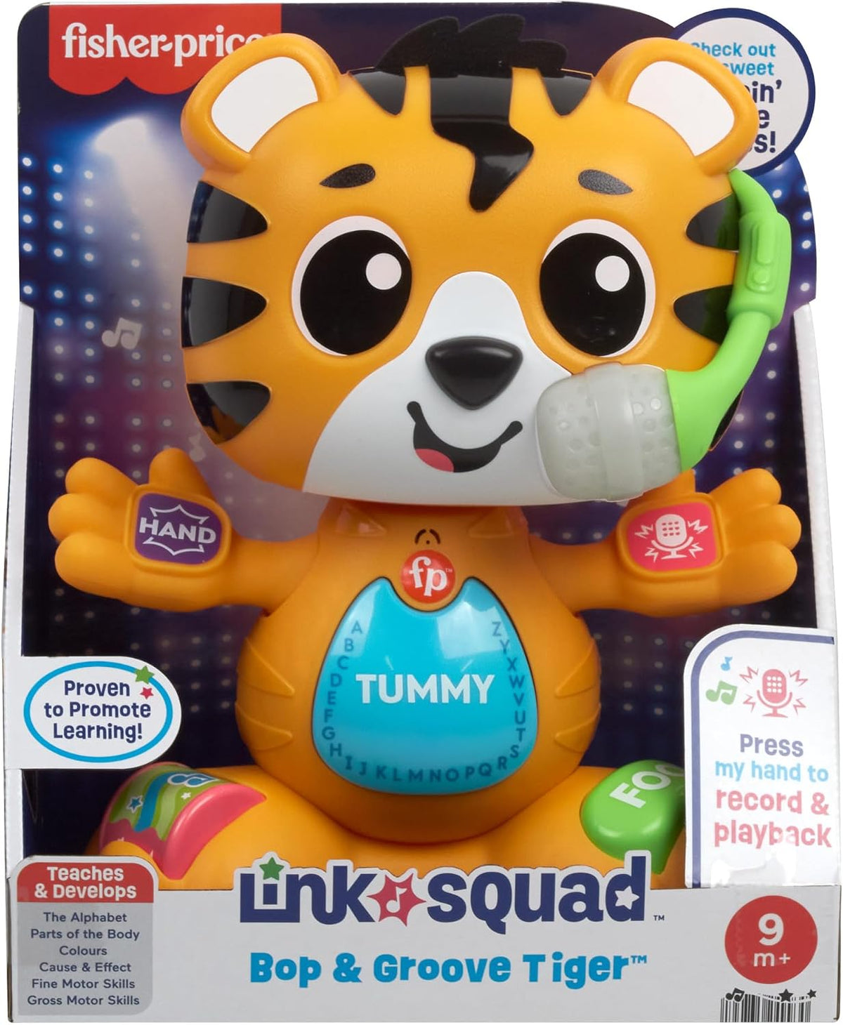 Fisher-Price Baby Learning Toy Link Squad Bop and Groove Tiger