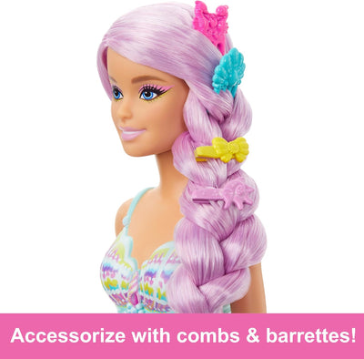 Barbie Mermaid Doll with 7-Inch-Long Pink Fantasy Hair - view 2