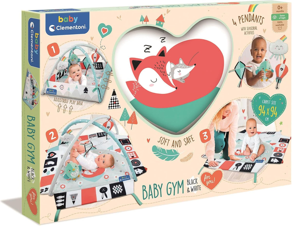 Clementoni 17319, Black And White Musical Play Mat For Babies