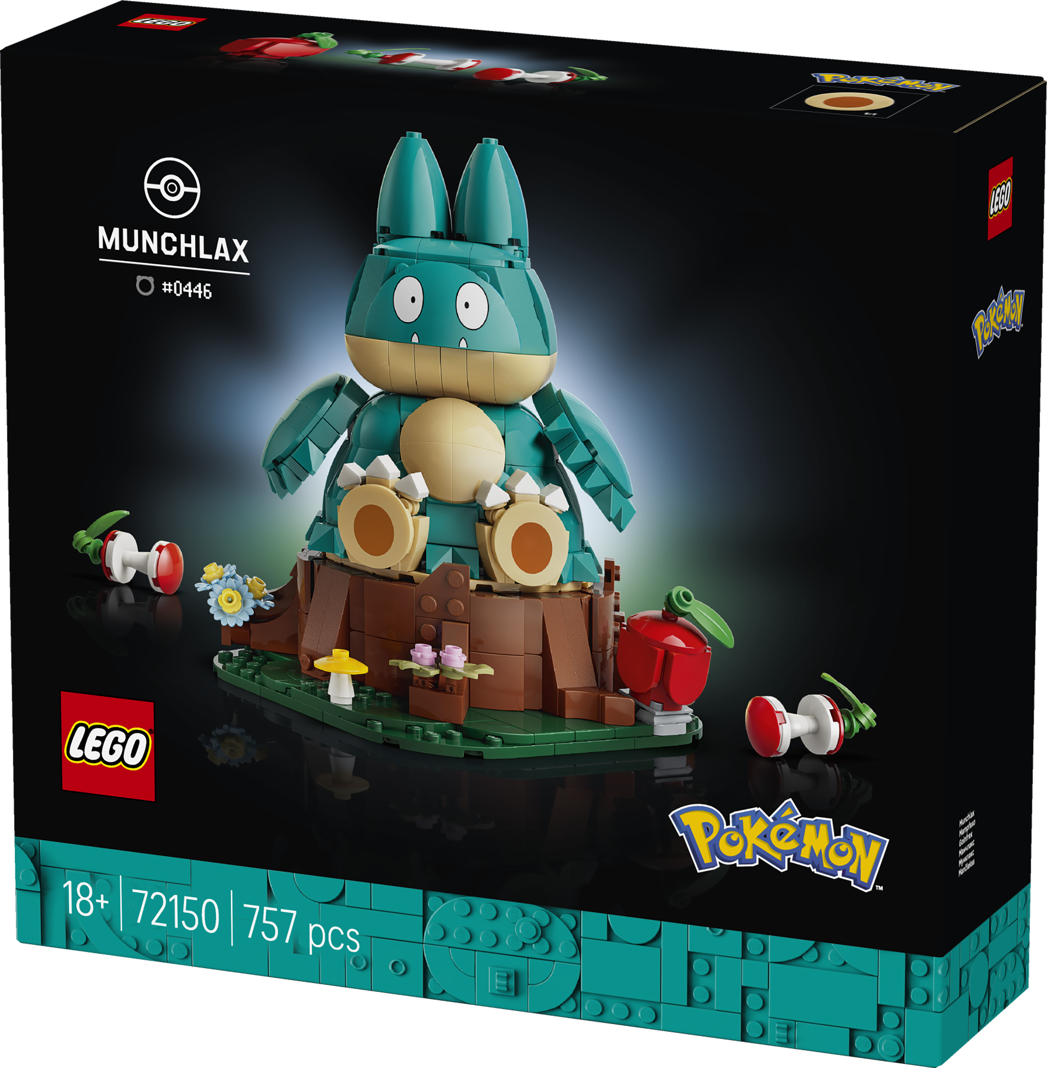 LEGO 72150 Pokémon Munchlax Figure Decor Building Set