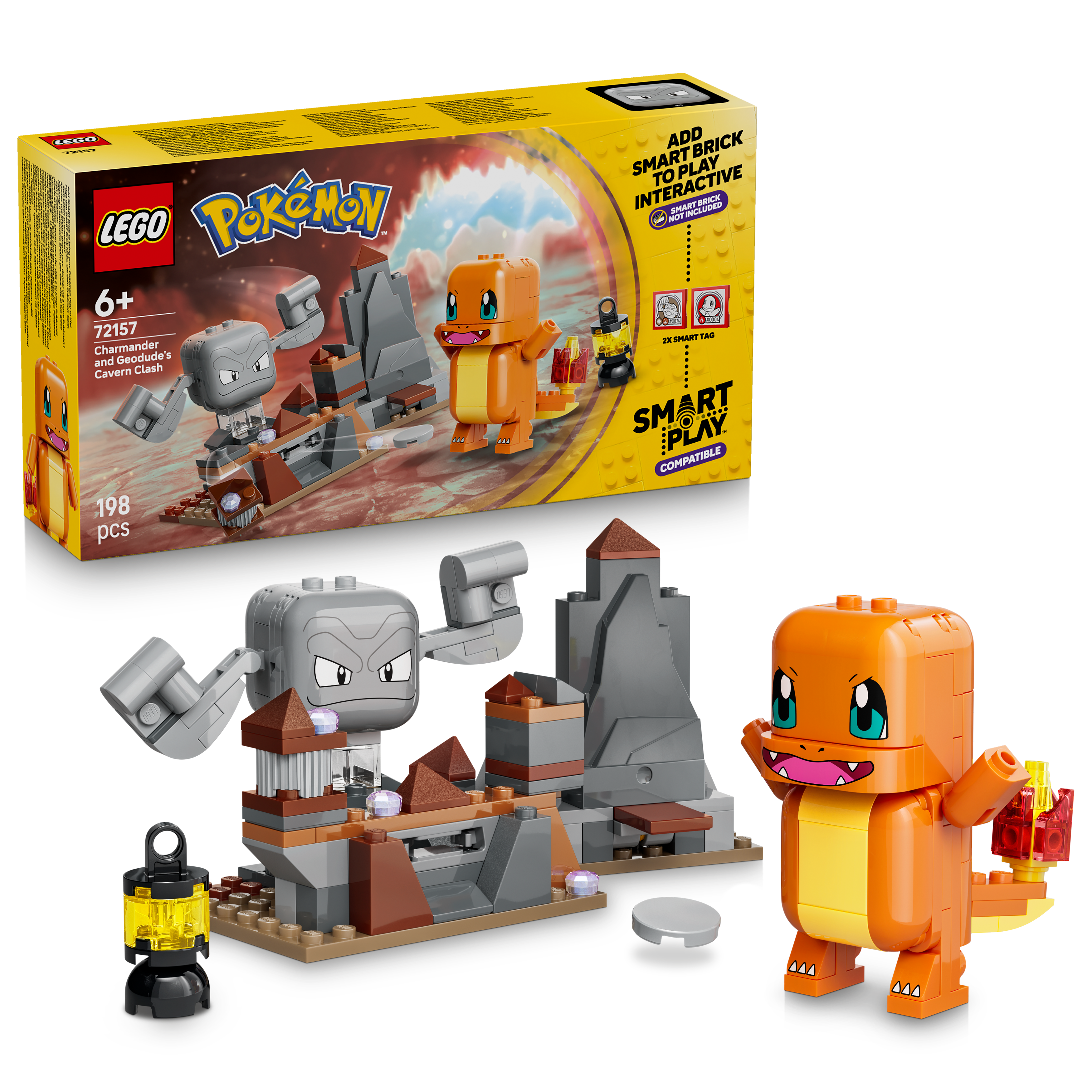 LEGO 72157 Pokémon SMART Play: Charmander and Geodude’s Cavern Clash