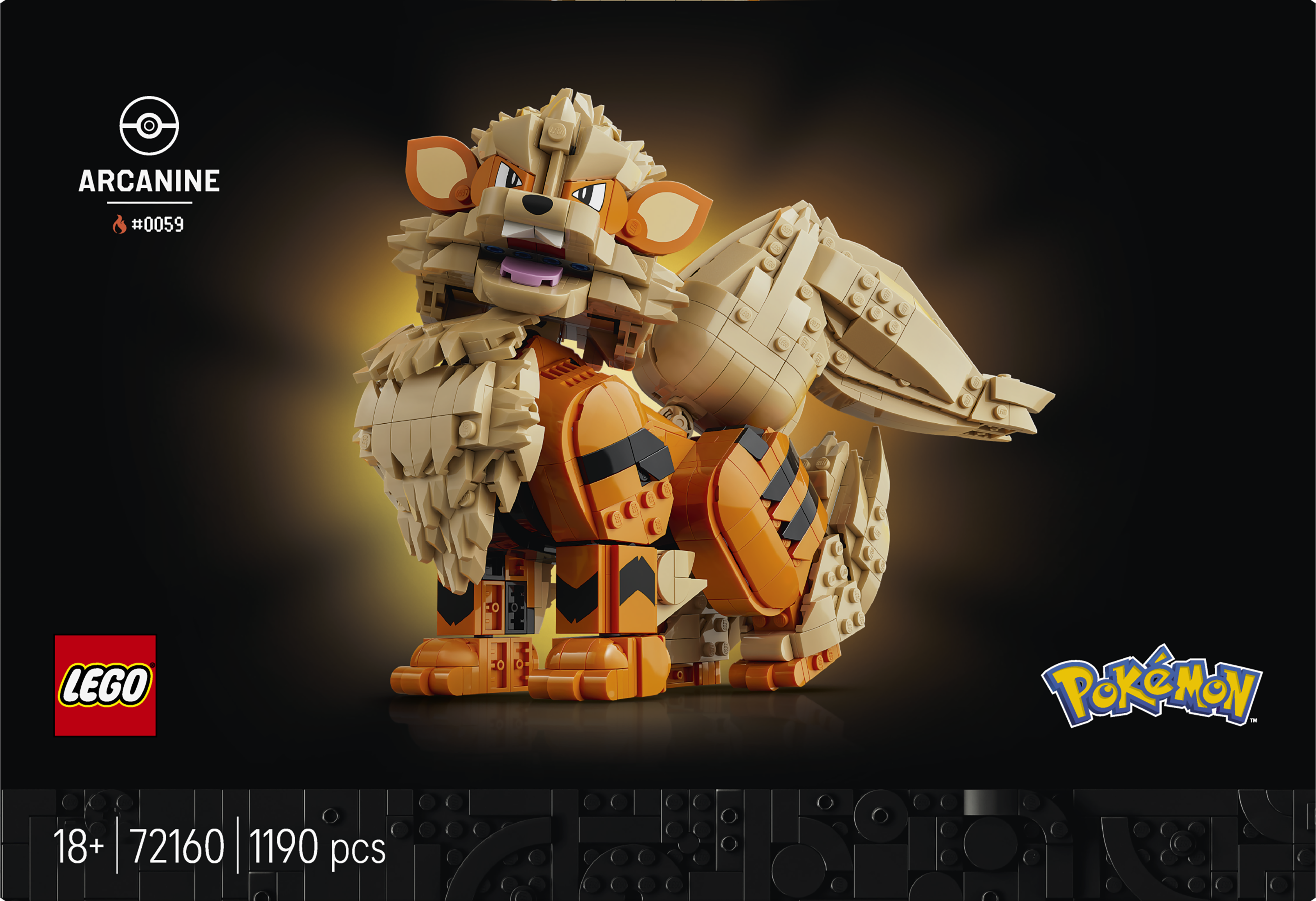 LEGO 72160 Pokémon Arcanine Pokémon Figure Building Set