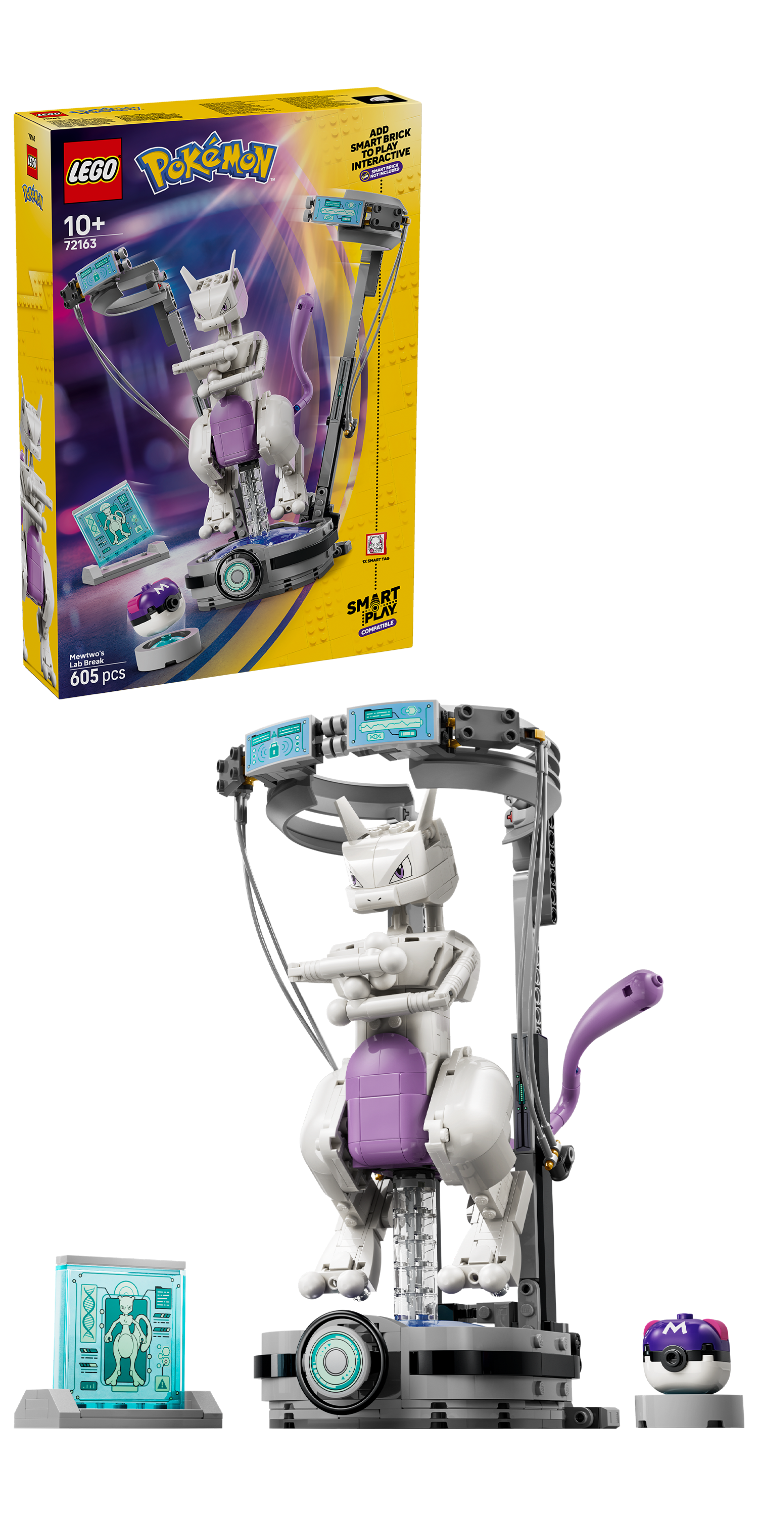 LEGO 72163 Pokémon SMART Play: Mewtwo’s Lab Break Toy