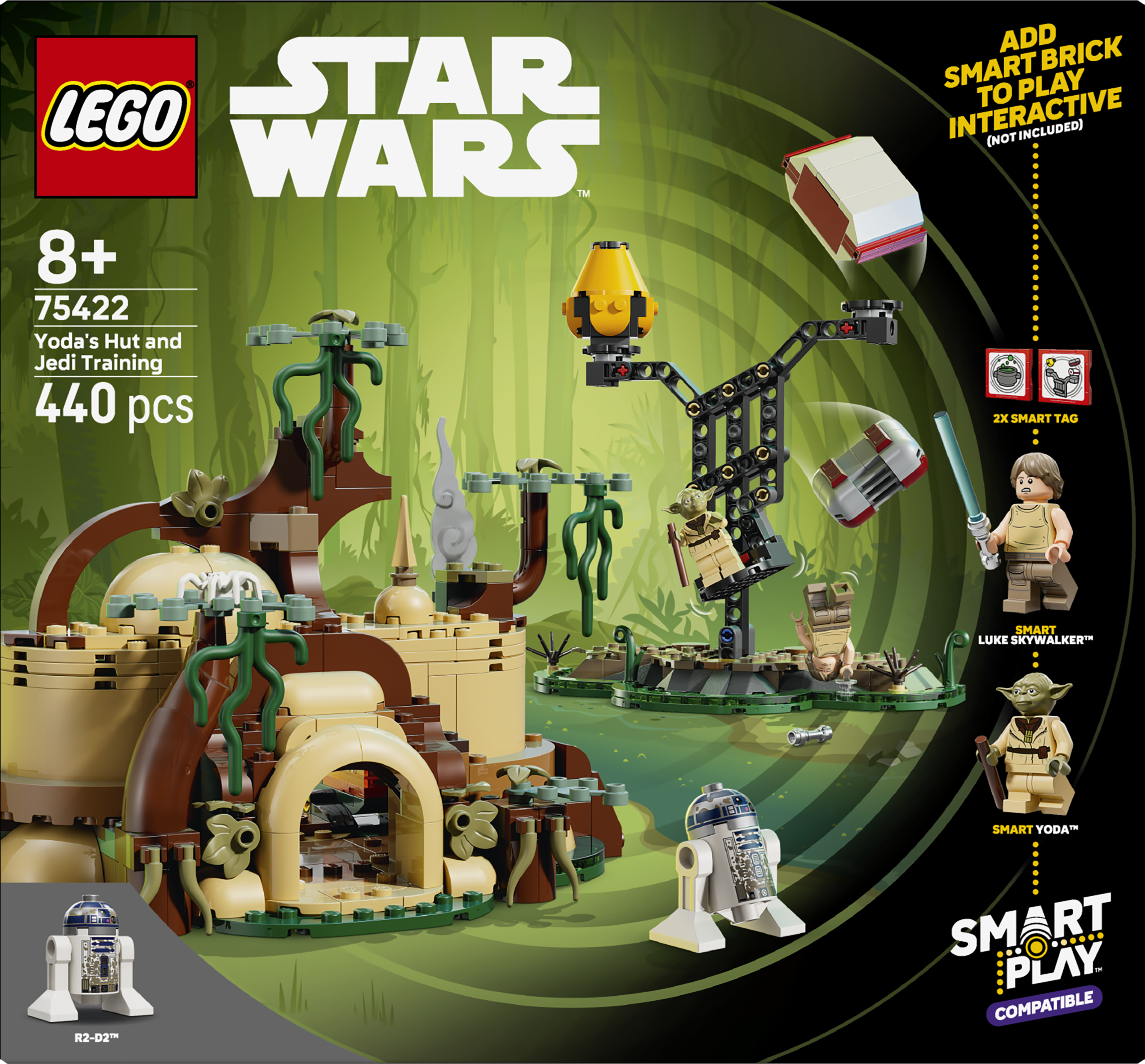 LEGO 75422 SMART Play Yoda's Hut and Jedi Training