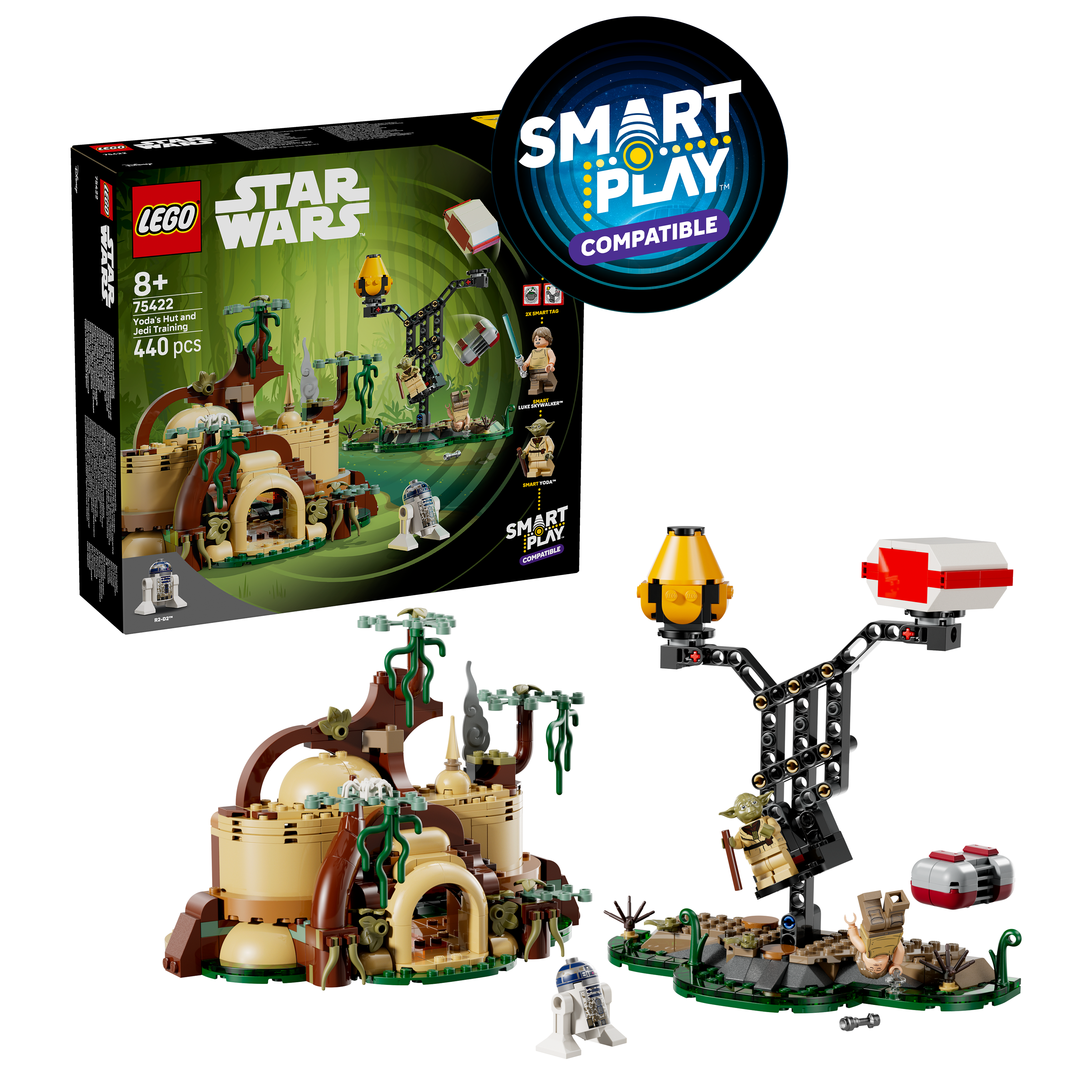 LEGO 75422 SMART Play Yoda's Hut and Jedi Training