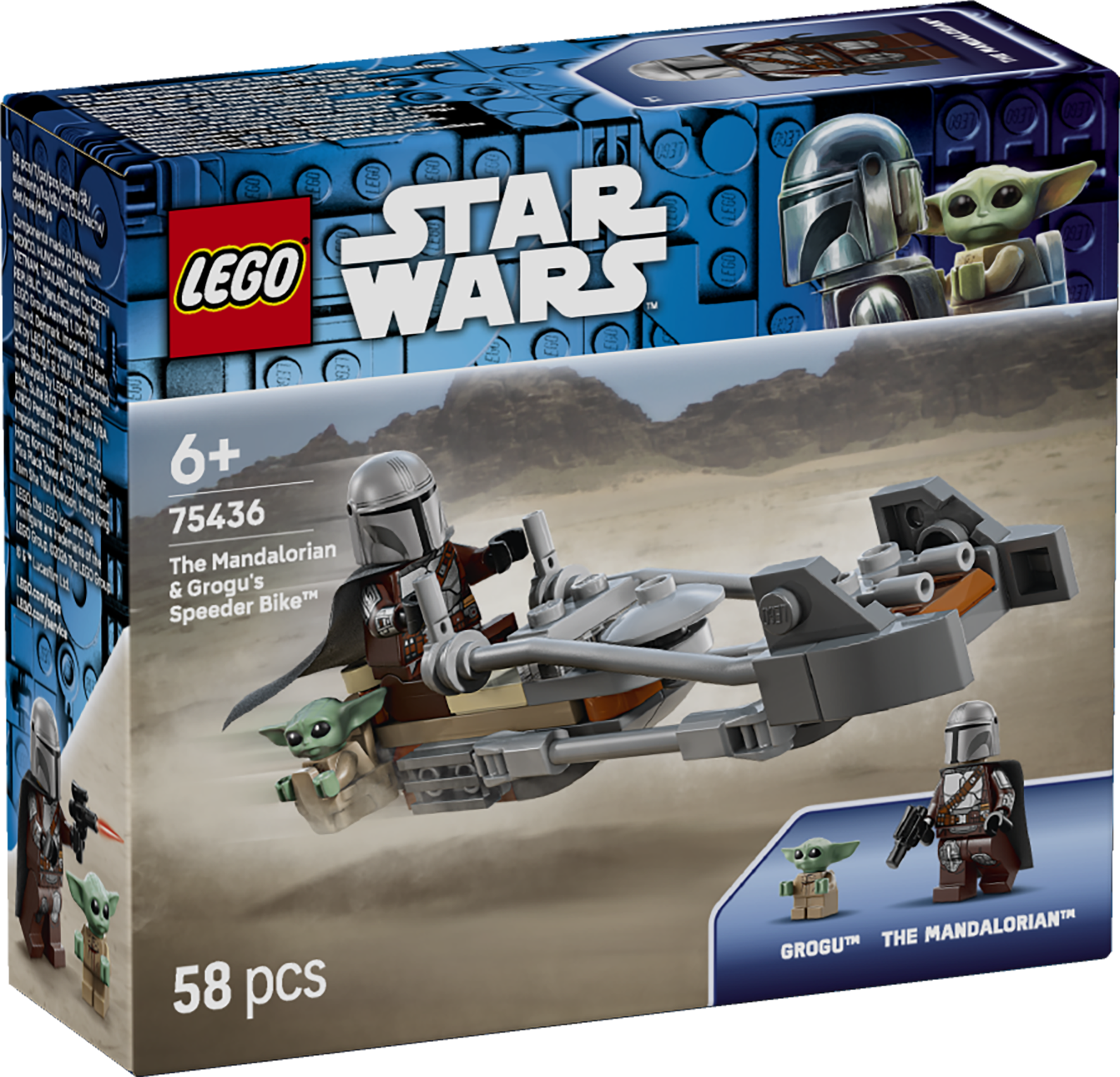 LEGO 75436 Star Wars  The Mandalorian & Grogu's Speeder Bike