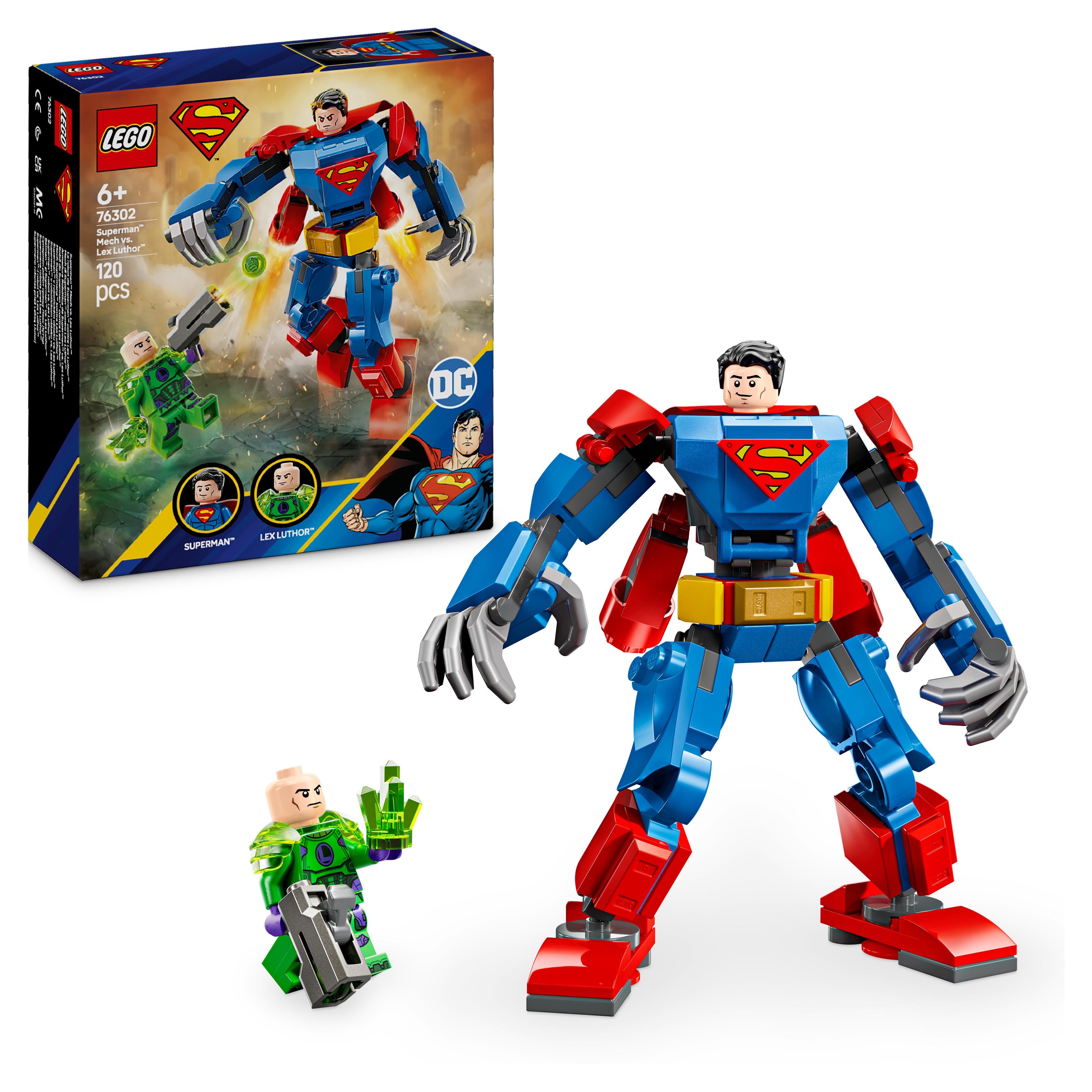 LEGO 76302 DC Superman Mech vs. Lex Luthor Super Hero Toy Figure Set