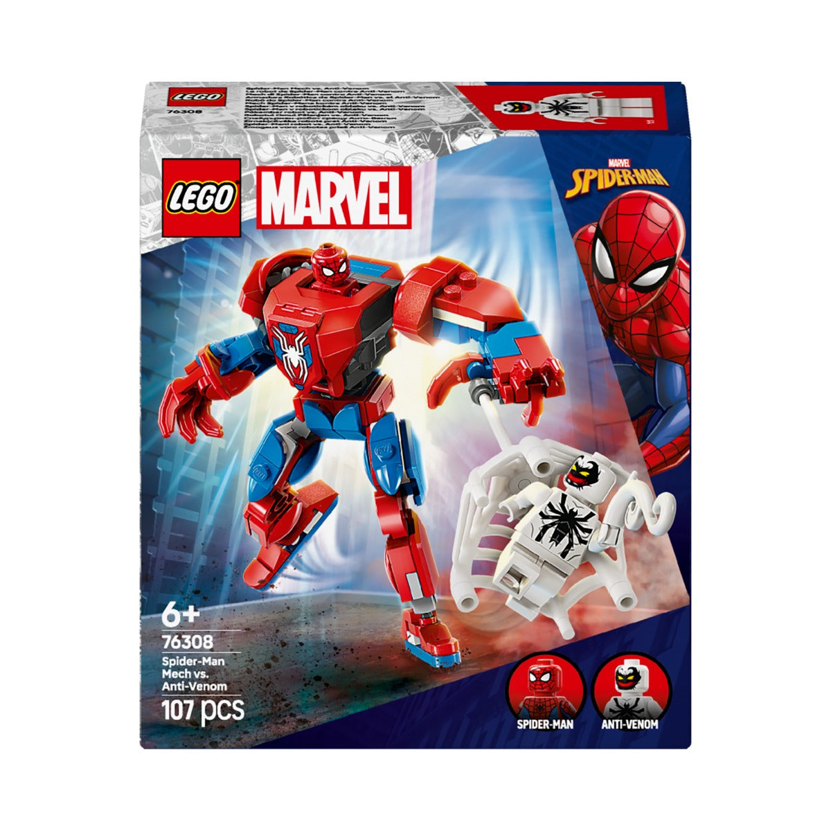 LEGO 76308 Marvel Spider-Man Mech vs. Anti-Venom Building Toy Set