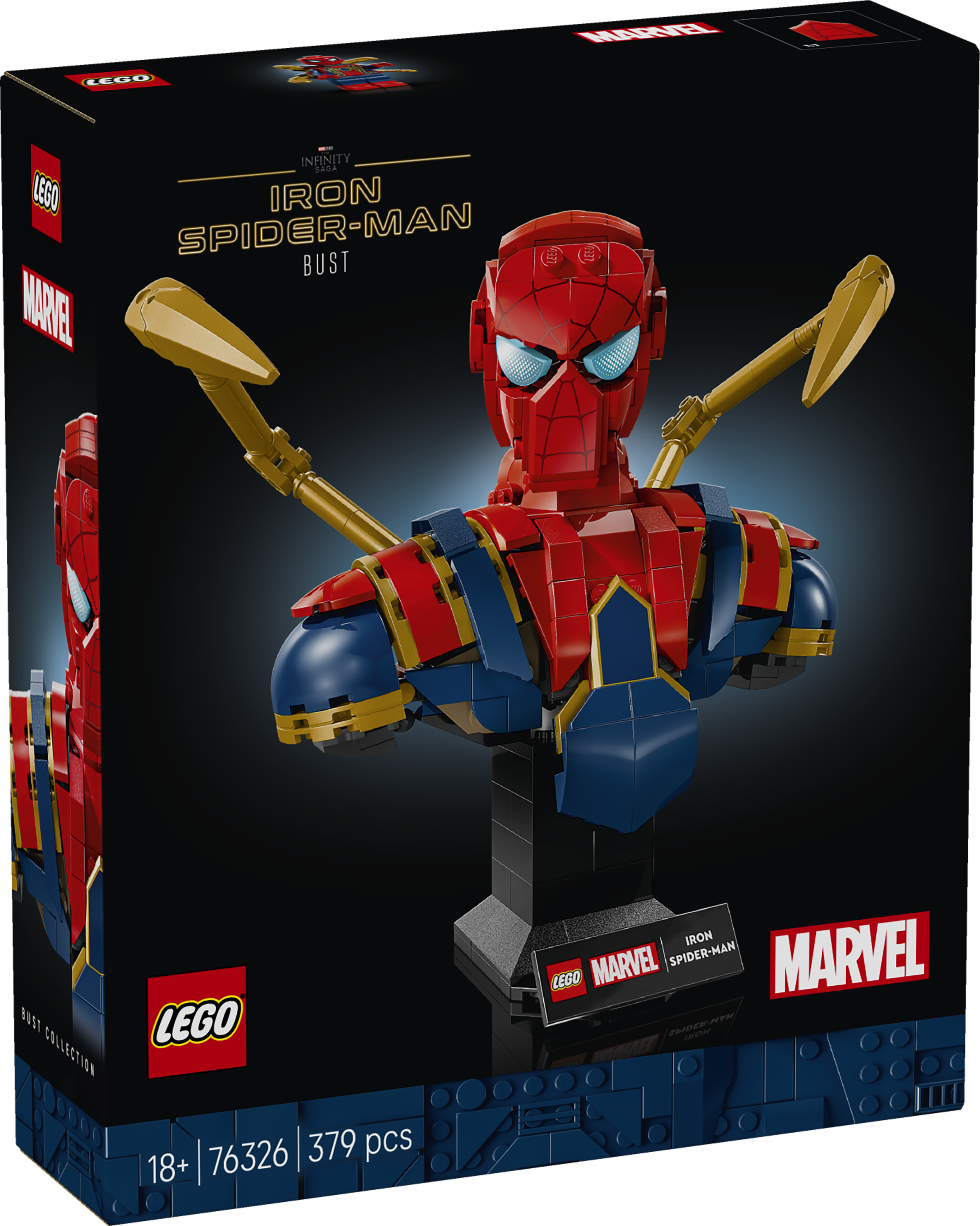 LEGO 76326 Marvel Iron Spider-Man Bust Collectible Adult Building Set