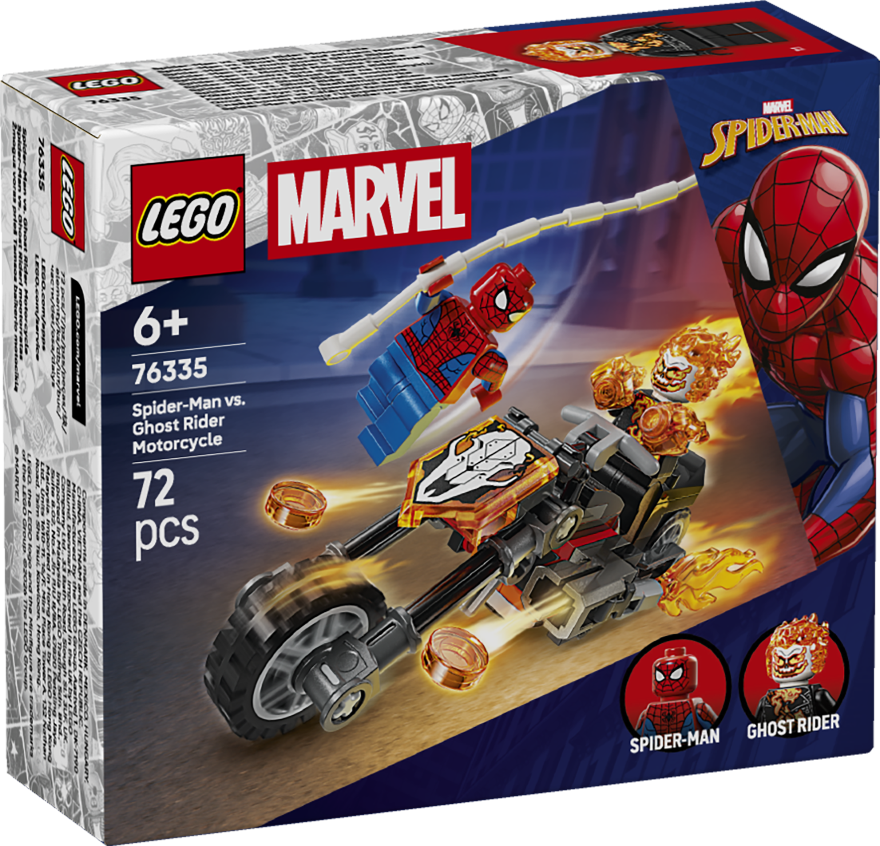 LEGO 76335 Super Heroes SpiderMan vs. Ghost Rider Motorcycle