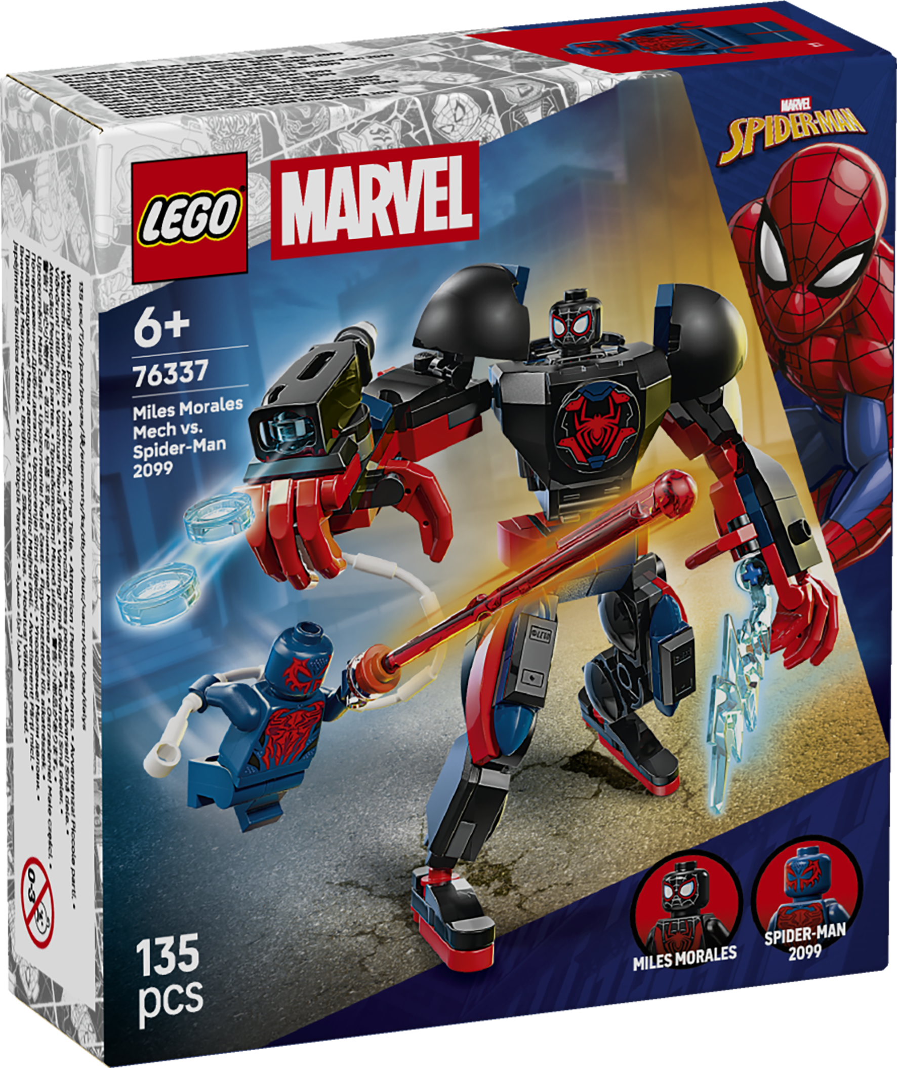 LEGO 76337 Super Heroes Miles Morales Mech vs. SpiderMan 2099