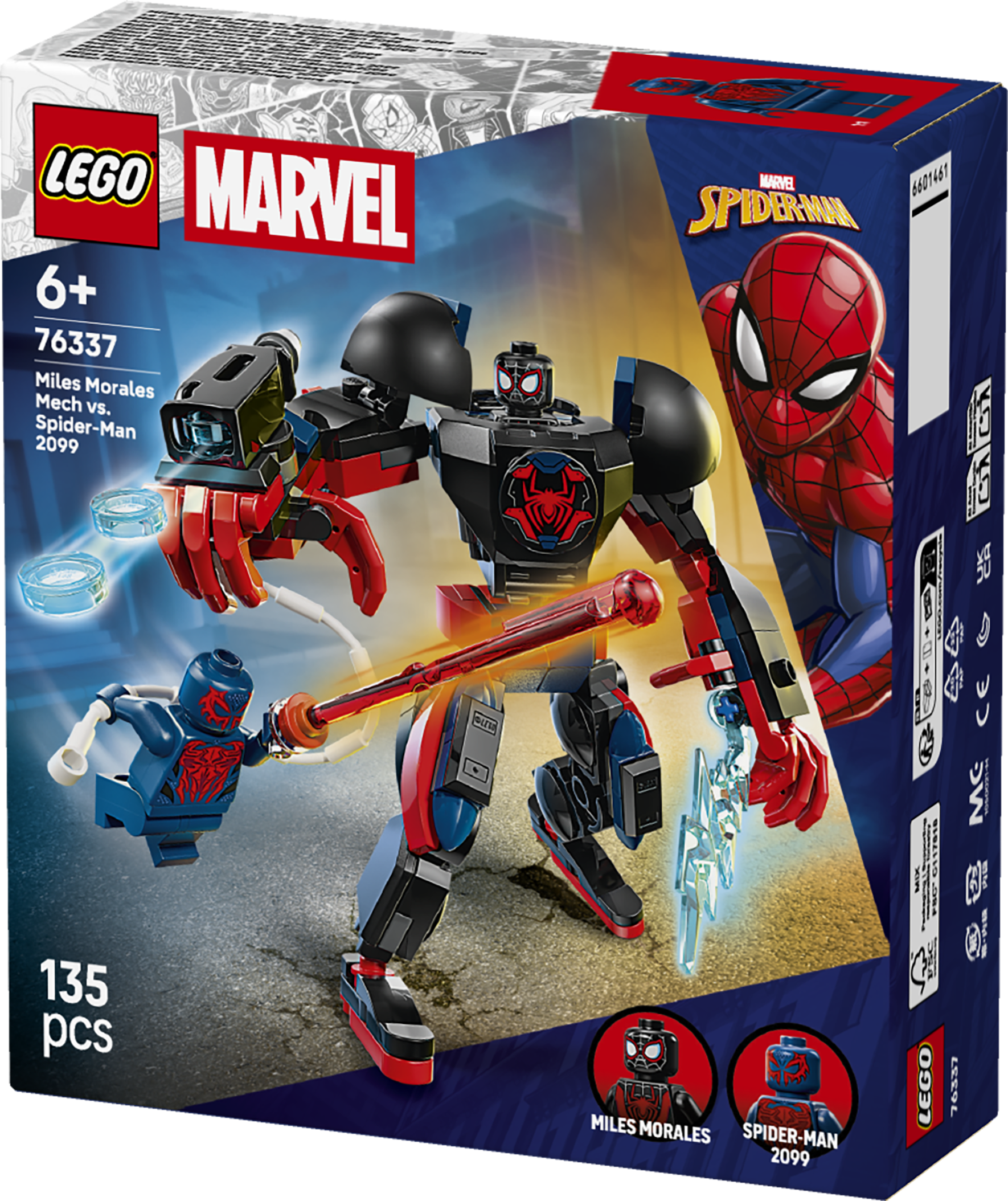 LEGO 76337 Super Heroes Miles Morales Mech vs. SpiderMan 2099
