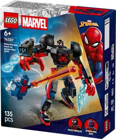 LEGO 76337 Super Heroes Miles Morales Mech vs. SpiderMan 2099