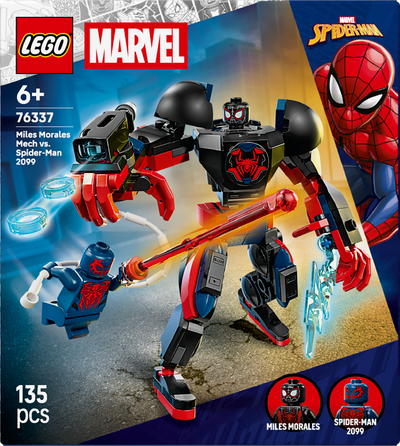 LEGO 76337 Super Heroes Miles Morales Mech vs. SpiderMan 2099