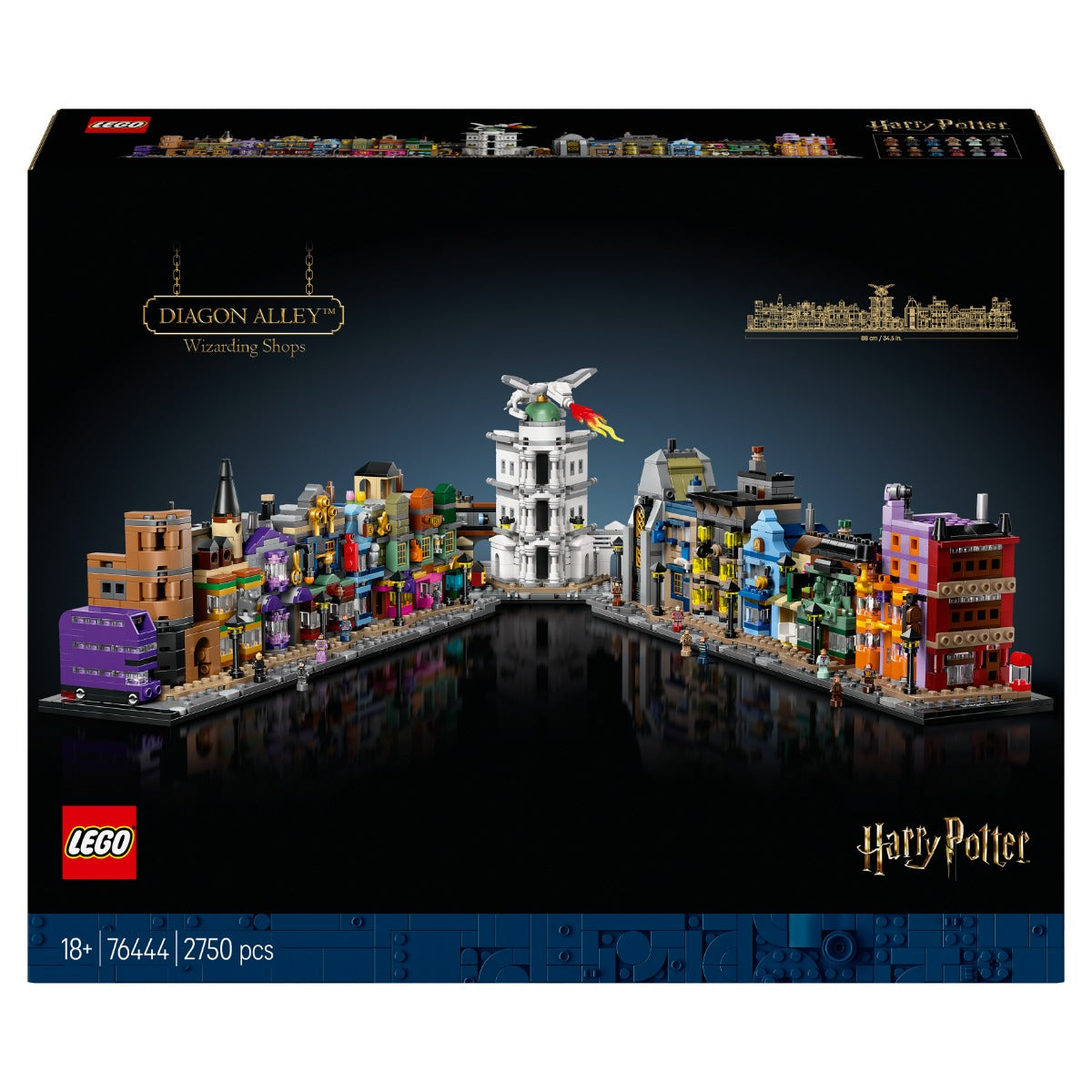 LEGO 76444 Harry Potter Diagon Alley Wizarding Shops Set for Adults