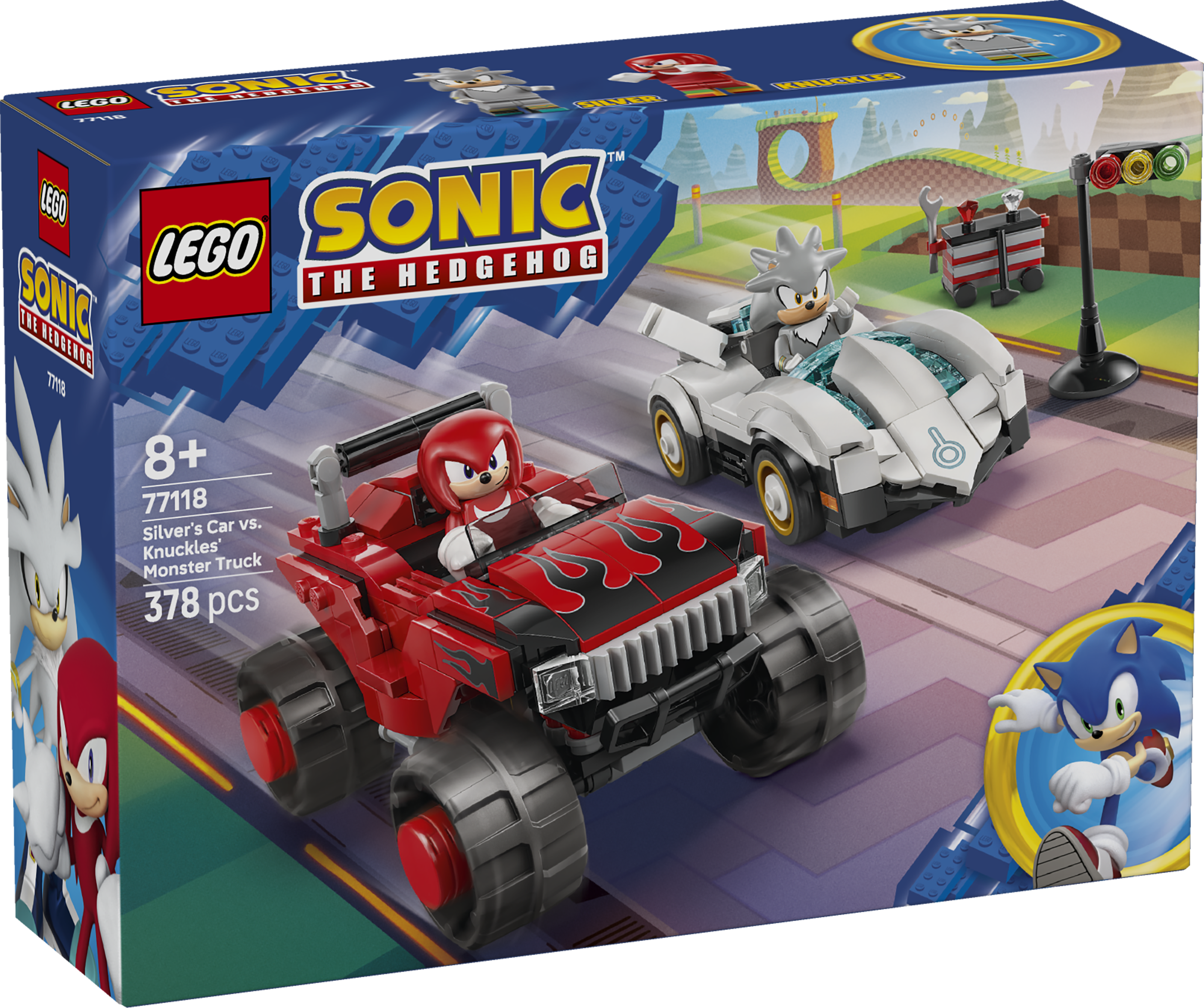 LEGO 77118 Sonic the Hedgehog Silver's Car vs. Knuckles' Monster Truck