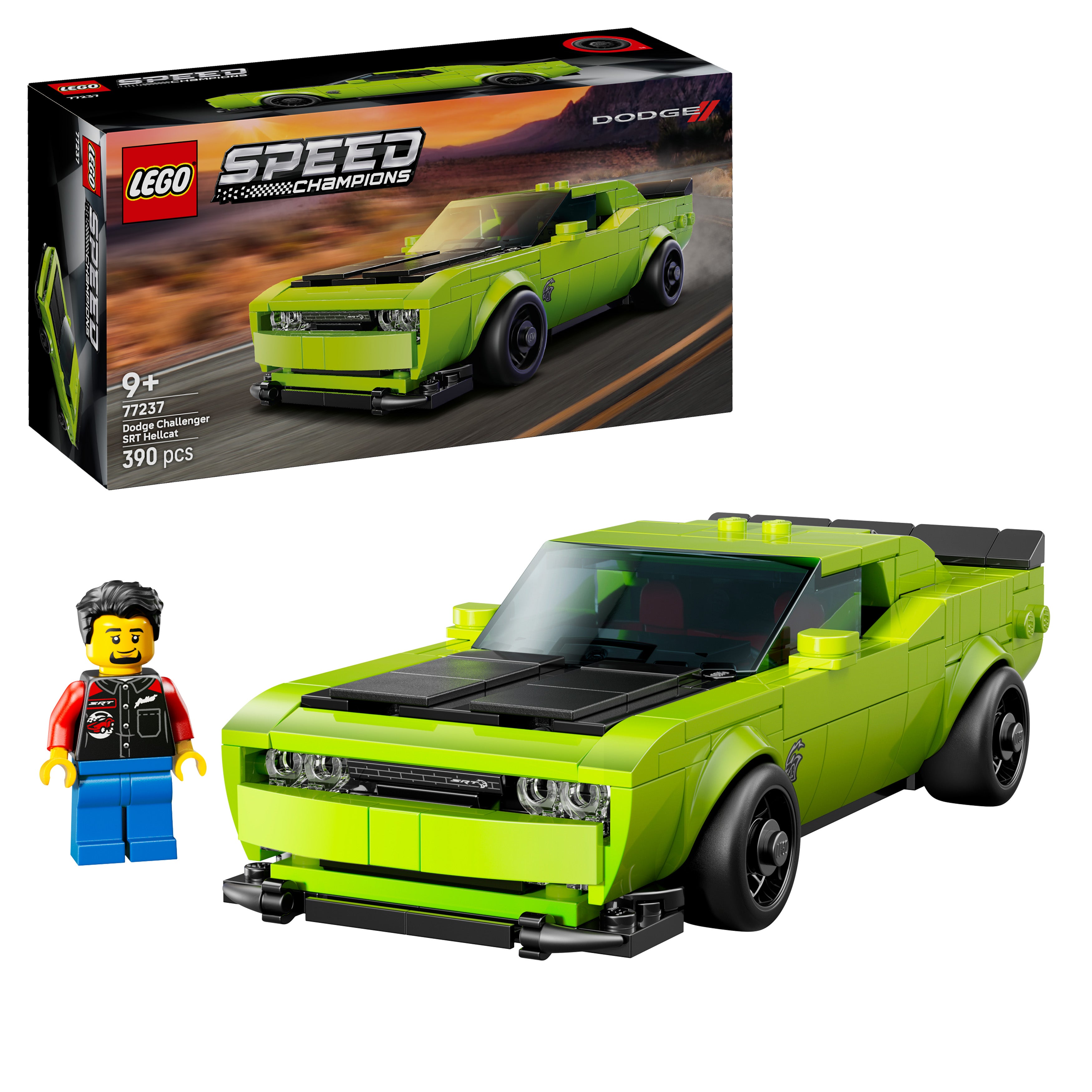 LEGO 77237 Speed Champions Dodge Challenger SRT Hellcat Sports Car Toy