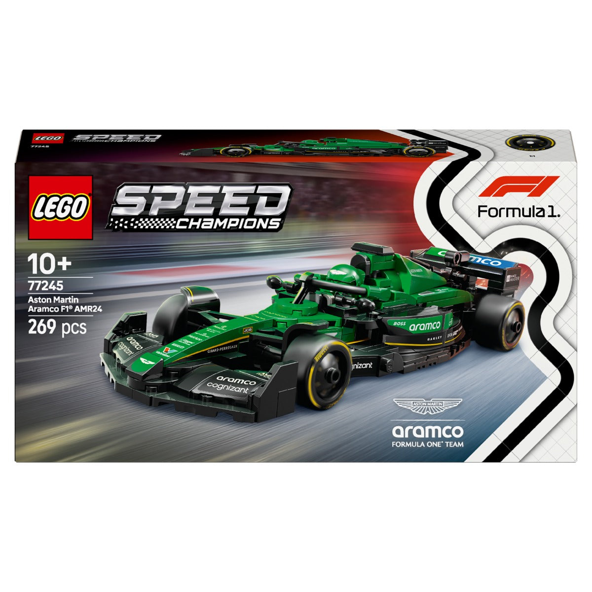 LEGO 77245 Speed Champions Aston Martin Aramco F1 AMR24 Race Car Toy