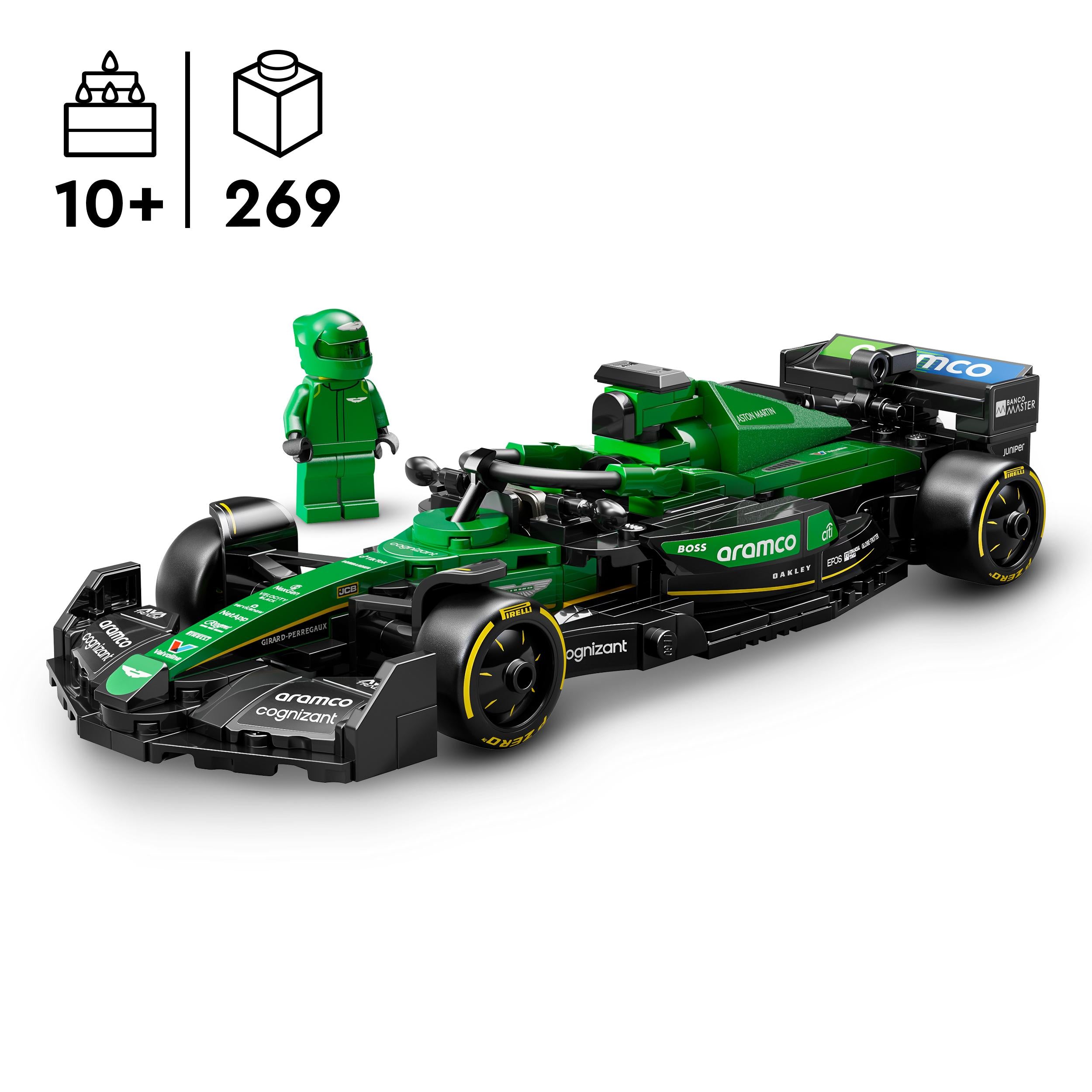 LEGO 77245 Speed Champions Aston Martin Aramco F1 AMR24 Race Car Toy