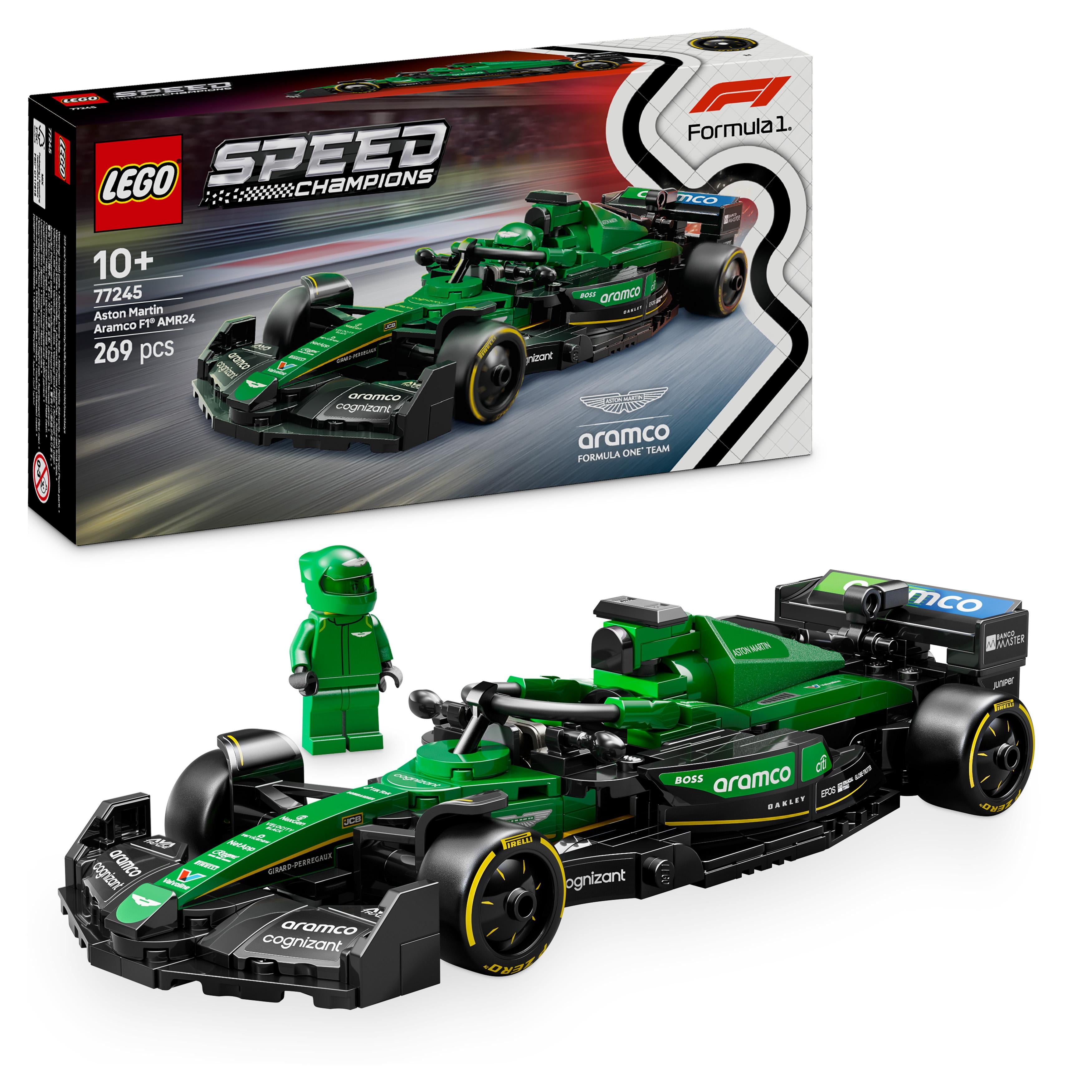 LEGO 77245 Speed Champions Aston Martin Aramco F1 AMR24 Race Car Toy