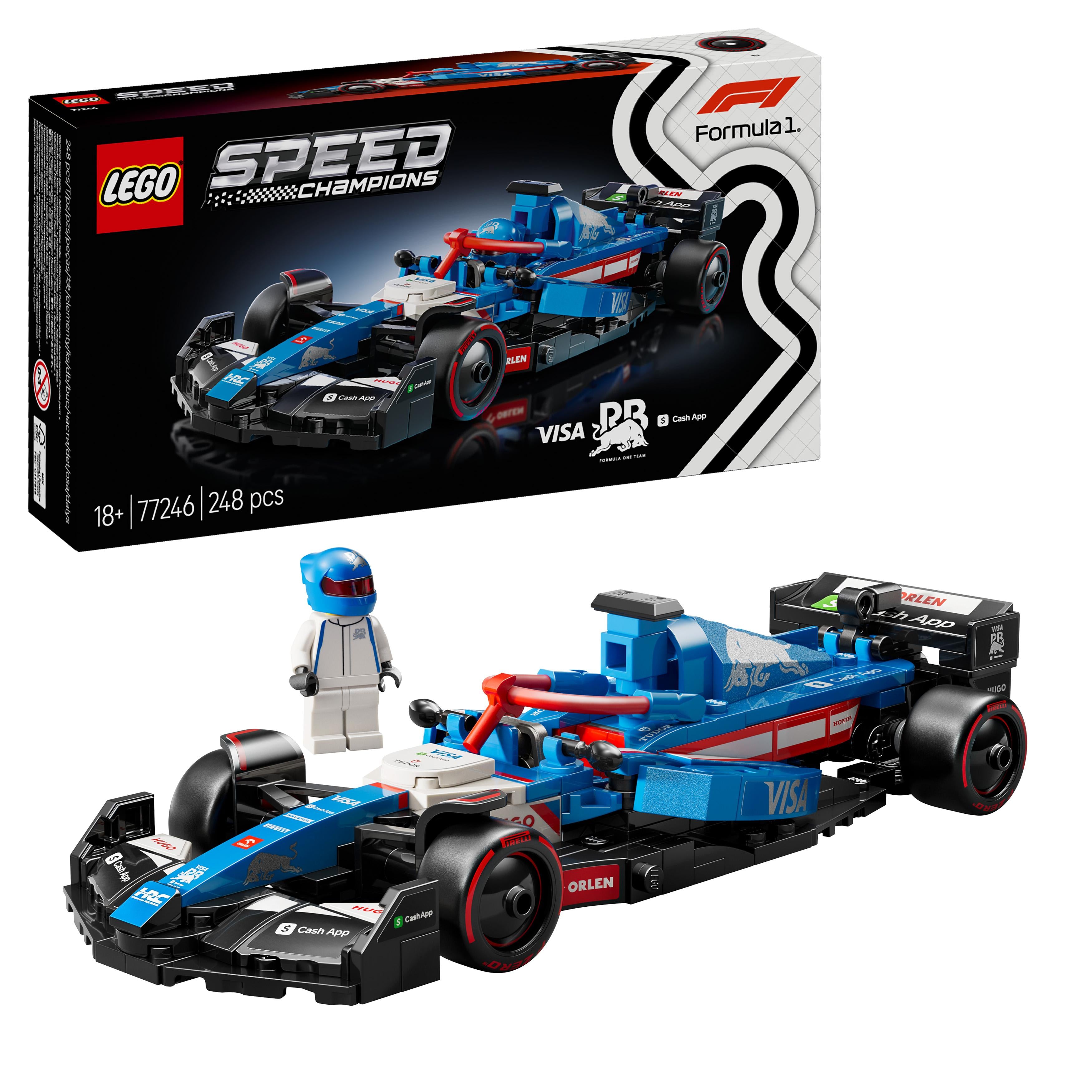 LEGO 77246 Speed Champions Visa Cash App RB VCARB 01 F1 Race Car Set