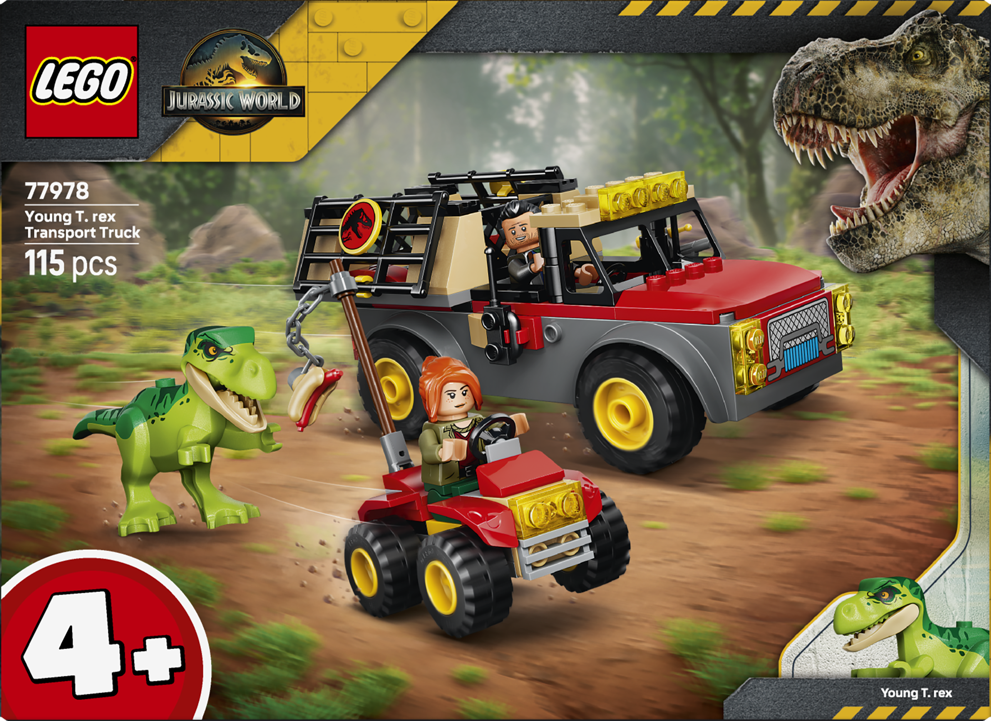 LEGO 77978 Jurassic World Young T. rex Transport Truck Toy