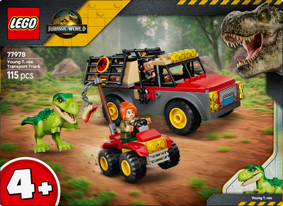 LEGO 77978 Jurassic World Young T. rex Transport Truck Toy