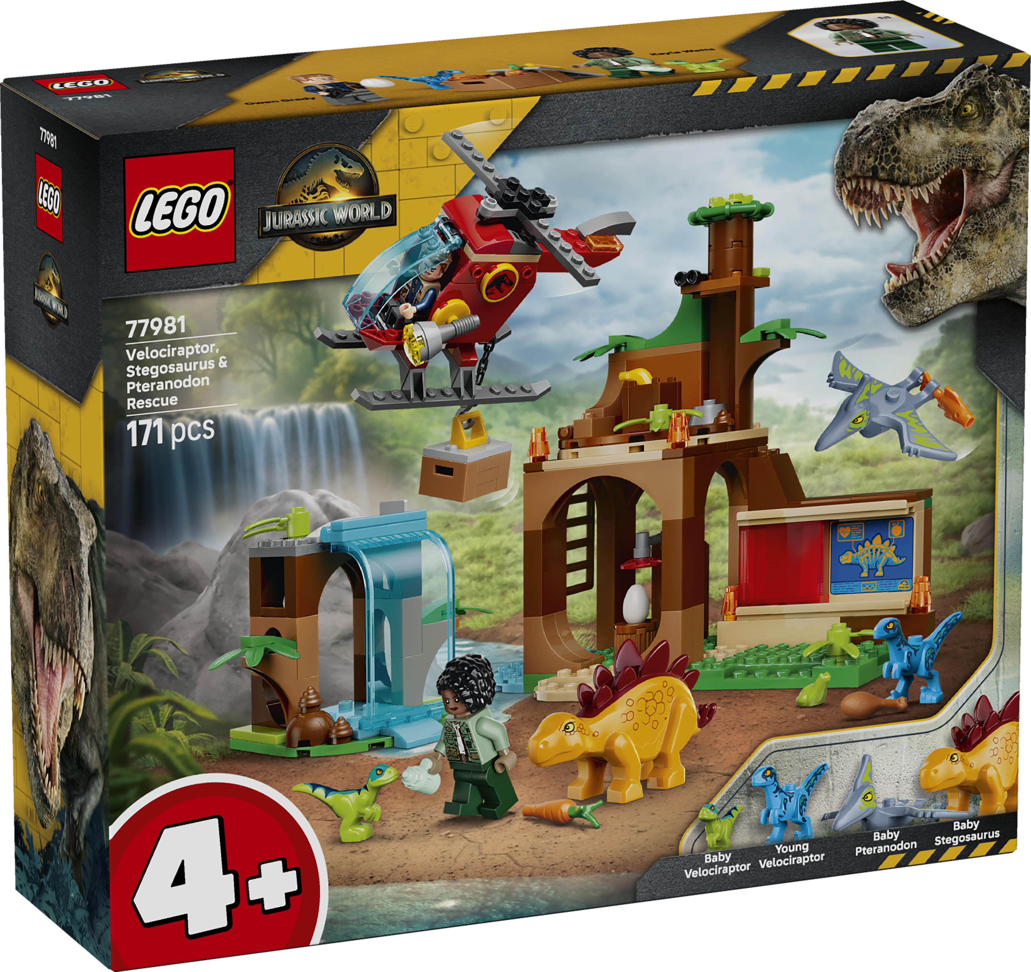 LEGO 77981 Jurassic World Velociraptor, Stegosaurus & Pteranodon Rescue