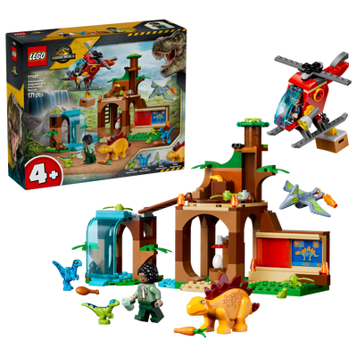 LEGO 77981 Jurassic World Velociraptor, Stegosaurus & Pteranodon Rescue
