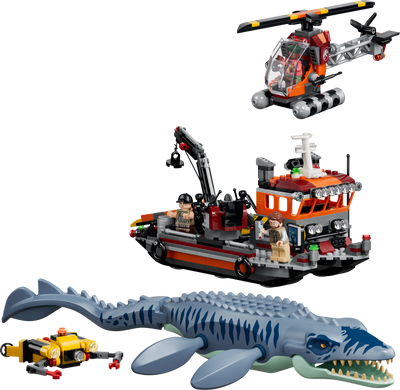 LEGO 77983 Jurassic World Mosasaurus Dinosaur Boat Attack Toy