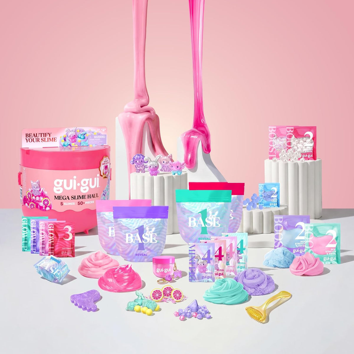 GUI GUI Mega Slime Haul, 5 Scented Slimes, 50+ Pieces
