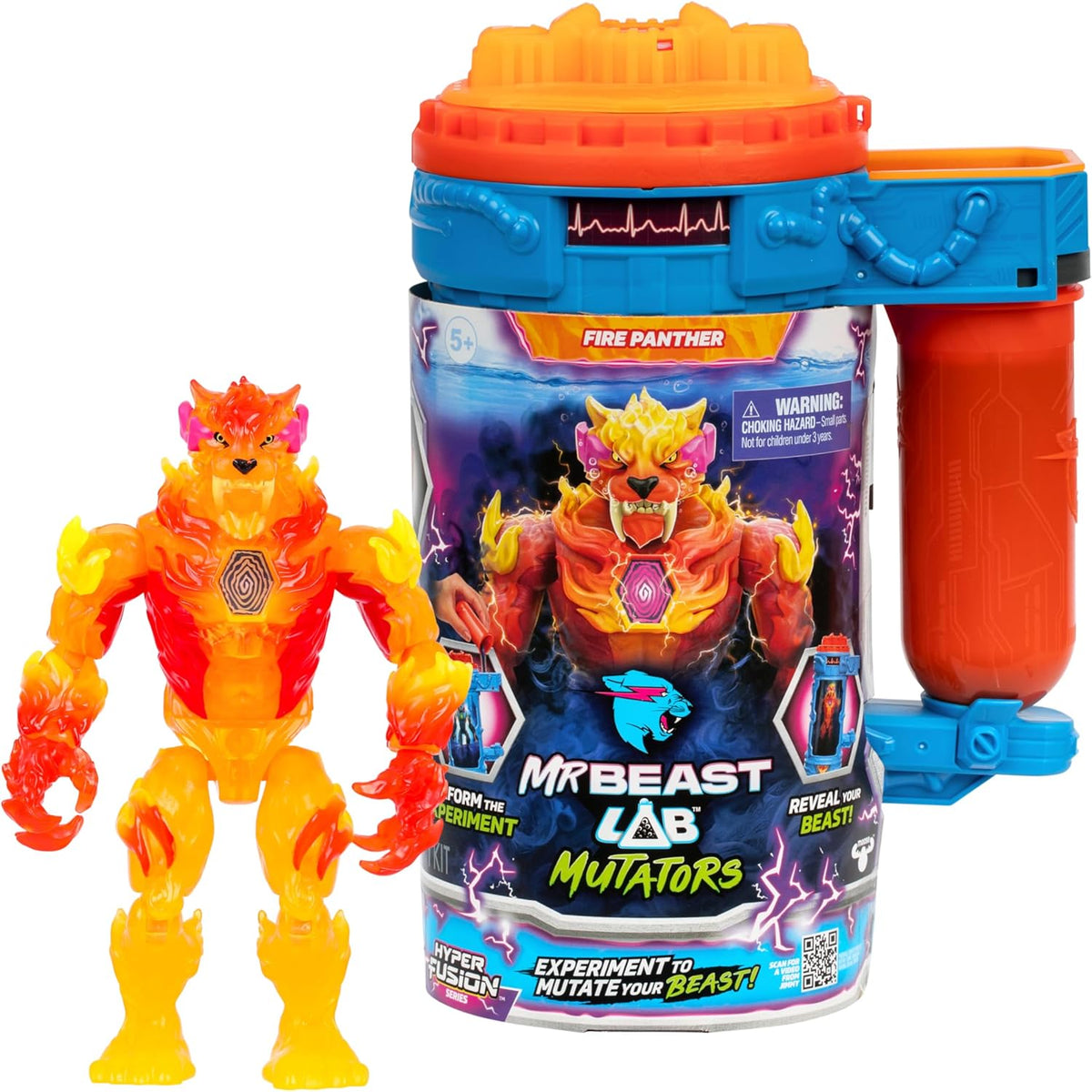 MrBeast Lab Hyper Fusion Mutators Flame Panther Action Figure