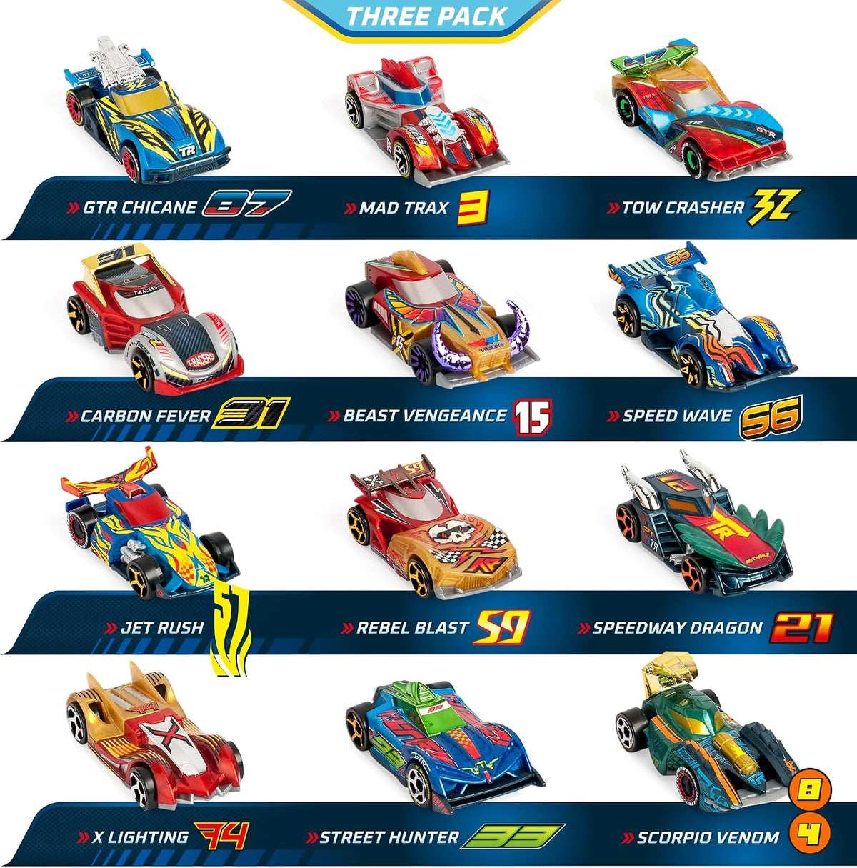 T-RACERS Mix ´N RACE 3 Pack