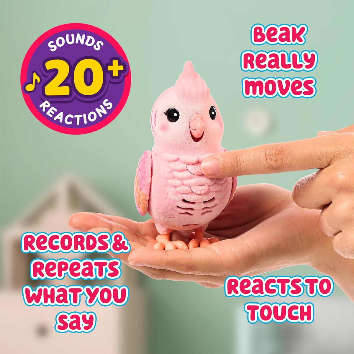 Little Live Pets My Really Real Talking Bird Toy & Cage Pink
