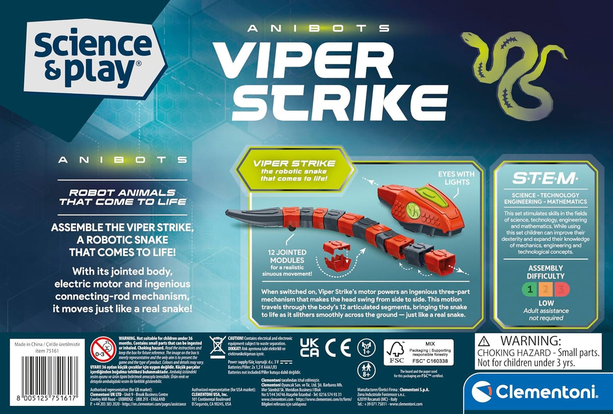 Clementoni Science &amp; Play Viper Robot Snake