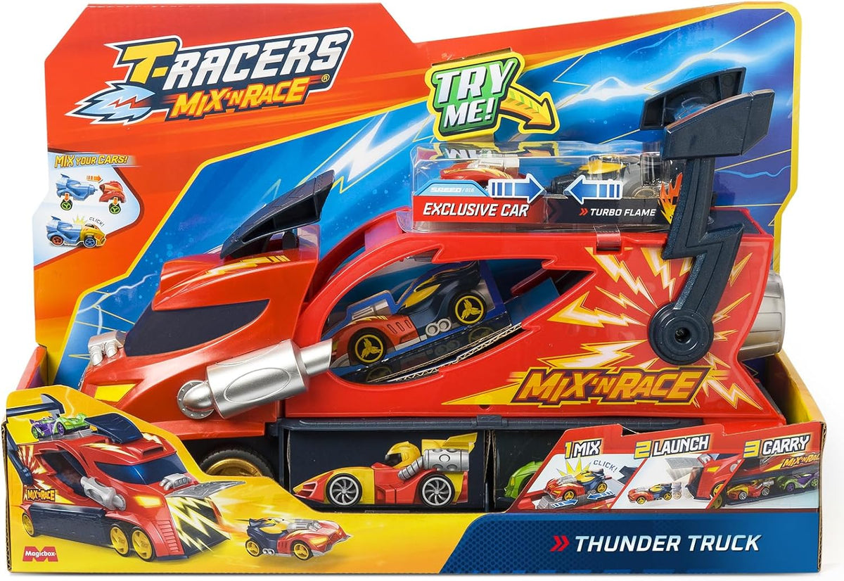 T-Racers Mix 'N Race Thunder Truck – Launcher Truck with 3 actions in 1