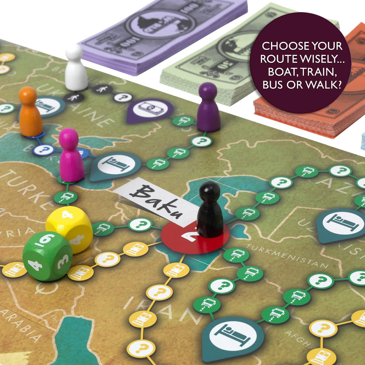 IDEAL Race Across the World Board Game