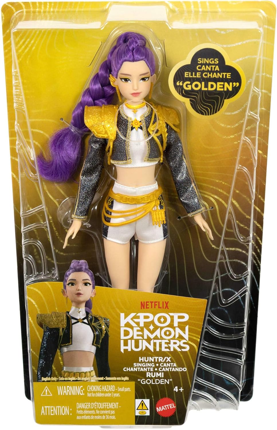 Mattel JRN40 K-Pop Demon Hunters Rumi Golden Singing Doll