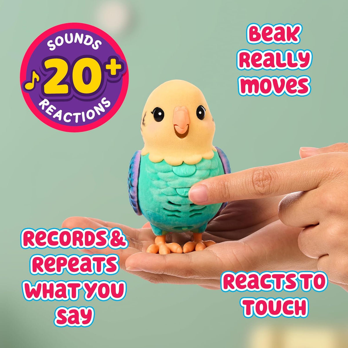 Little Live Pets My Really Real Talking Bird Toy & Cage Blue