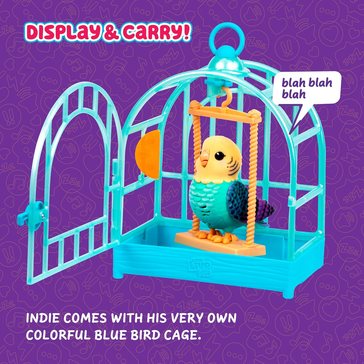 Little Live Pets My Really Real Talking Bird Toy & Cage Blue