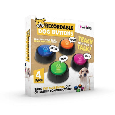 Recordable Dog Trick Buttons Set of 4
