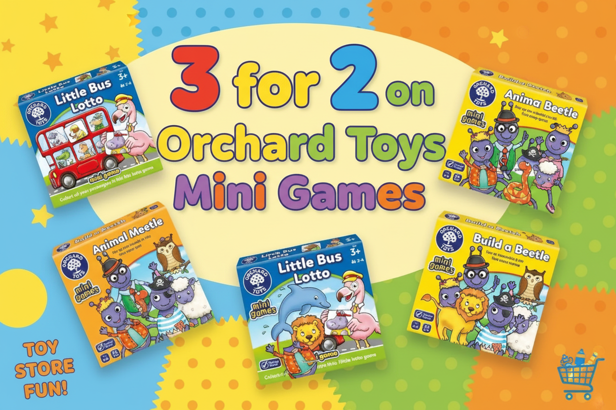 Orchard Toys 3 for 2 Mini Games Banner